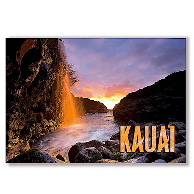 Queen's Bath Waterfall 4 X 6 Kauai Postcards